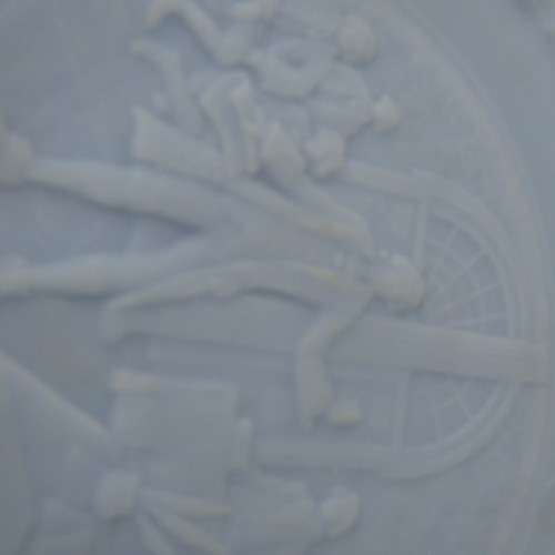 Fenton handmade glass plate in original box with certificate - A portrait of Liberty