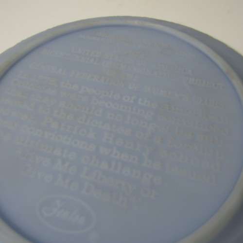 Fenton handmade glass plate in original box with certificate - A portrait of Liberty