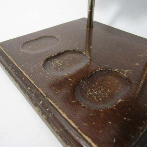 Vintage wooden smoking pipe stand for 3 pipes