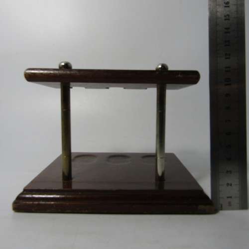 Vintage wooden smoking pipe stand for 3 pipes