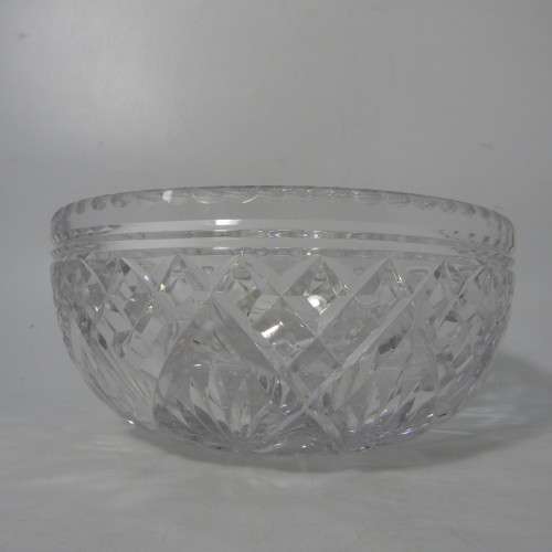 Vintage Crystal glass salad bowl - heavy