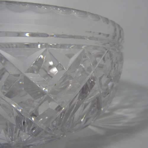 Vintage Crystal glass salad bowl - heavy