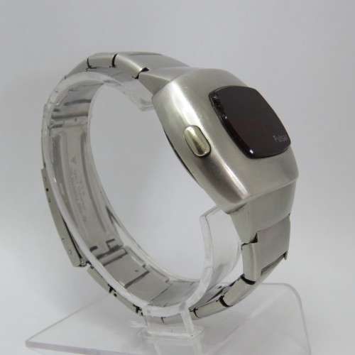 Vintage Pulsar P3 stainless steel digital electronic mens watch - Chips on glass - Working