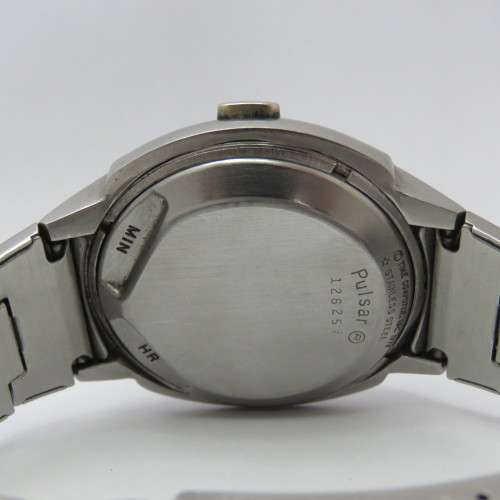 Vintage Pulsar P3 stainless steel digital electronic mens watch - Chips on glass - Working