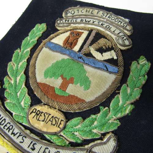 Vintage Potchefstroomse Oderwys Kollege cricket blazer badge