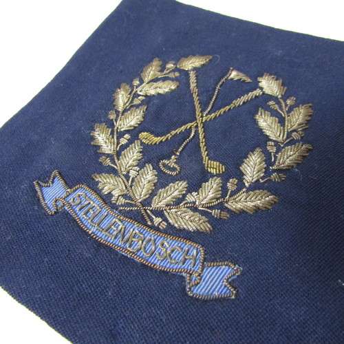 Vintage Stellenbosch golf club bullion wire cloth badge