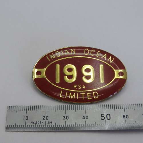 1991 RSA Indian Ocean Limited breast badge