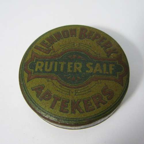 Vintage Lennon tins with some content - Spijker Balsem and Ruiter Salf