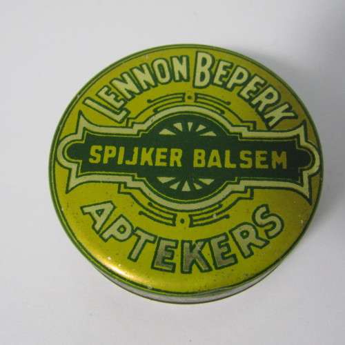 Vintage Lennon tins with some content - Spijker Balsem and Ruiter Salf