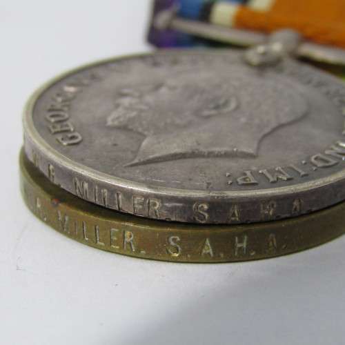 WW1 Medal Pair issued to W.R Miller, SA Heavy Artillery