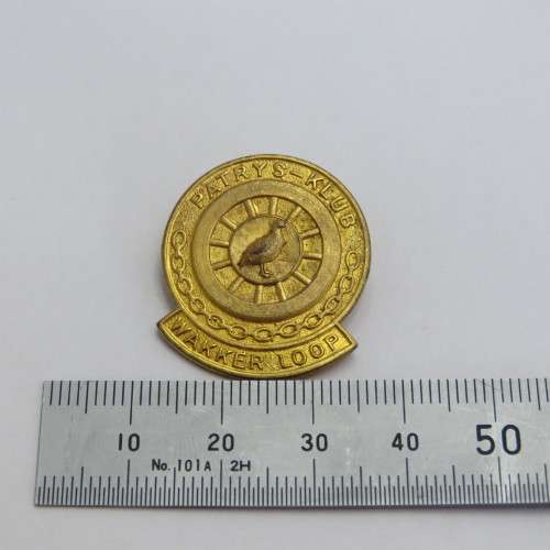 Patrys Klub Wakker loop pin badge