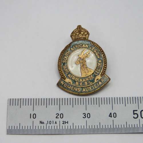 B.E.S.L South African Legion Womens Auxiliary lapel badge