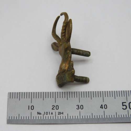 SA Infantry brass bokkop beret badge