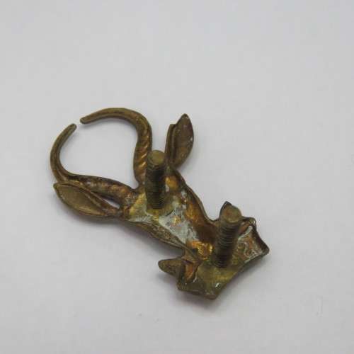 SA Infantry brass bokkop beret badge