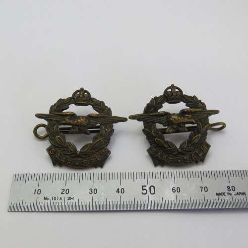 Pair of WW2 SA Air Force collar badges