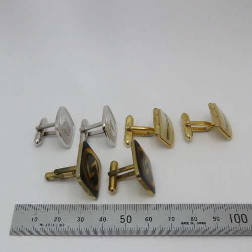 3 Pairs of vintage cufflinks