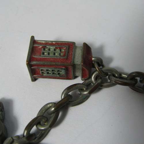 Harrods silver coloured charm bracelet