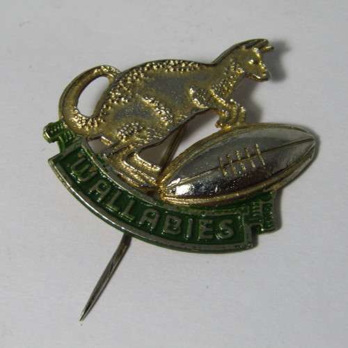 Vintage Australia Wallabies Rugby pin badge