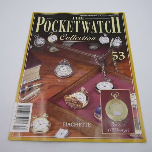 1920`s Style Red Star full hunter quartz pocket watch - Hachette pocket watch collection #53