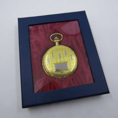 1920`s Style Red Star full hunter quartz pocket watch - Hachette pocket watch collection #53