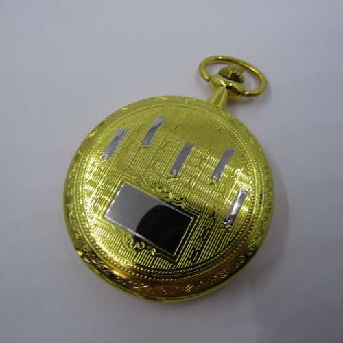1920`s Style Red Star full hunter quartz pocket watch - Hachette pocket watch collection #53