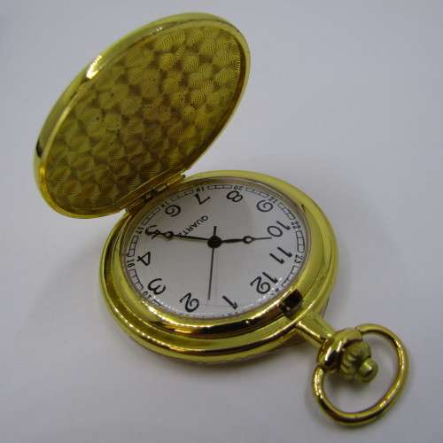 1920`s Style Red Star full hunter quartz pocket watch - Hachette pocket watch collection #53