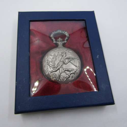 1780`s Style Huntress full hunter quartz pocket watch - Hachette pocket watch collection #52