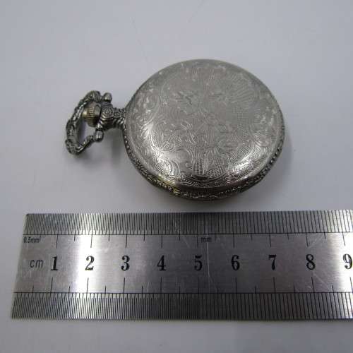 1780`s Style Huntress full hunter quartz pocket watch - Hachette pocket watch collection #52