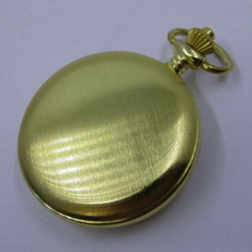 Vintage style half hunter quartz pocket watch - working