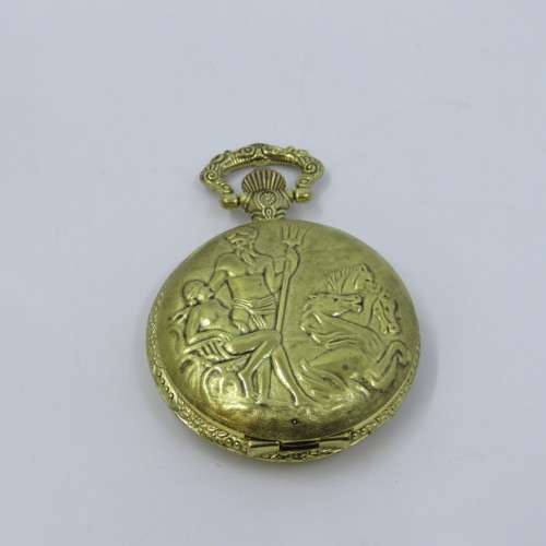 1750`s Style Oceanic full hunter quartz pocketwatch - Hachette pocketwatch collection #45 - Working
