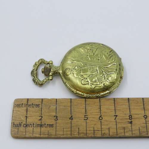 1750`s Style Oceanic full hunter quartz pocketwatch - Hachette pocketwatch collection #45 - Working