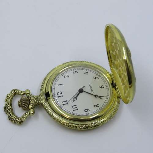1750`s Style Oceanic full hunter quartz pocketwatch - Hachette pocketwatch collection #45 - Working