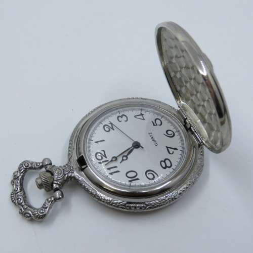 1990`s Style Rugby full hunter quartz pocketwatch - Hachette pocketwatch collection #56 - Working