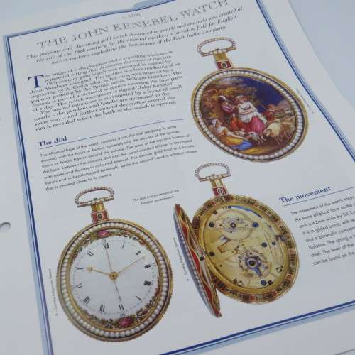 1950`s Style Mussel full hunter quartz pocketwatch - Hachette pocketwatch collection #58 - Working