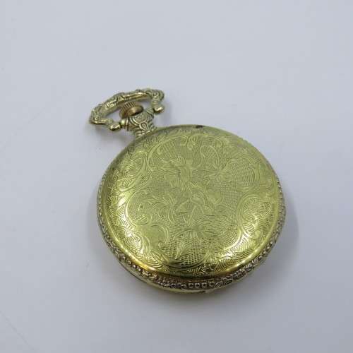 1870`s Style Alhambra full hunter quartz pocketwatch - Hachette pocketwatch collection #51 - Working