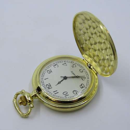 1880`s Style Shogun full hunter quartz pocketwatch - Hachette pocketwatch collection #49 - Working