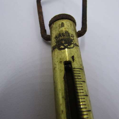 Vintage brass 5 lbs hanging scale - Made in England