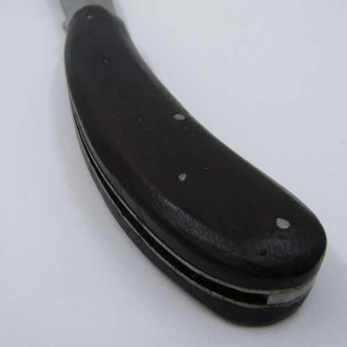 Vintage large pruning knife with wooden handle