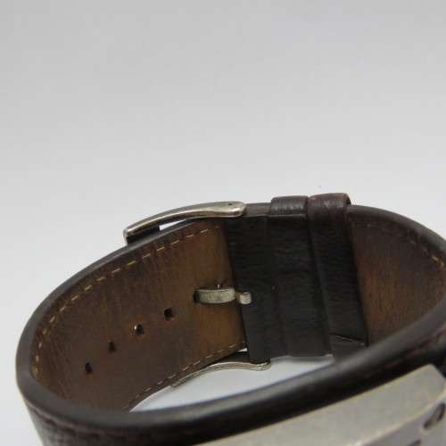 Guess Quartz mens watch with leather strap - W90025G1 - Working