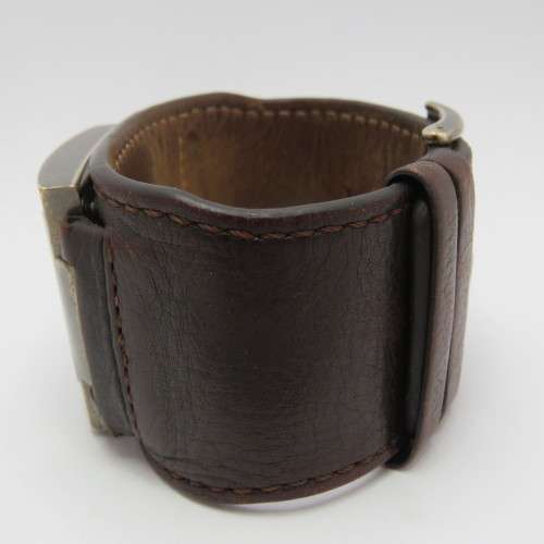 Guess Quartz mens watch with leather strap - W90025G1 - Working