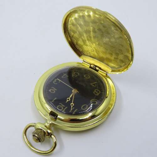 1950`s Style Falcon Full hunter quartz pocketwatch - Hachette pocketwatch collection #21 - Working