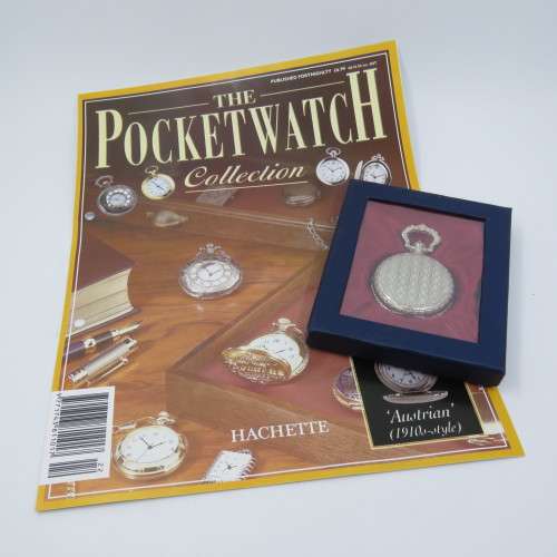 1910`s Style Austrian full hunter quartz pocketwatch - Hachette pocketwatch collection #22