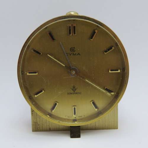 Vintage Cyma Sonomatic V8 bedside alarm clock - Working