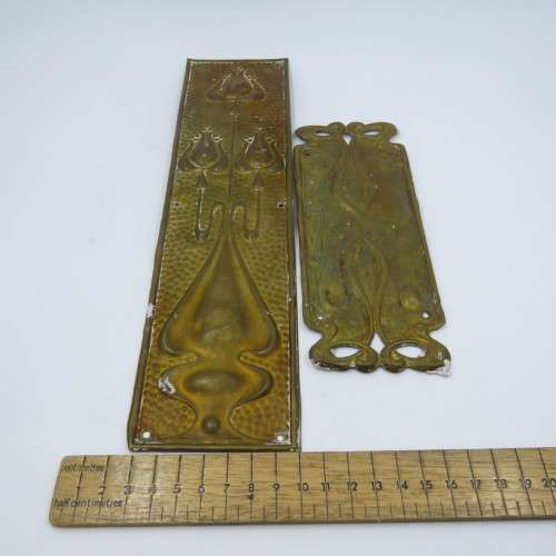 Vintage tinplate door decotations