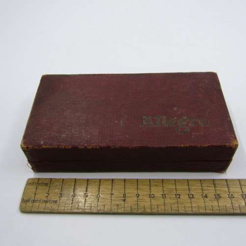Vintage Allegro safety razor blade sharpener in box