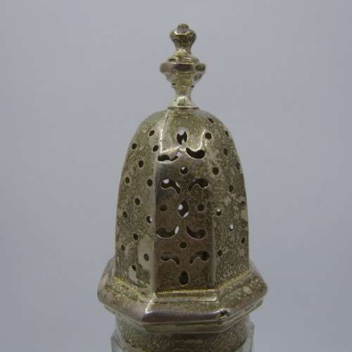 Castor sugar vessel with Sterling Silver top and ring