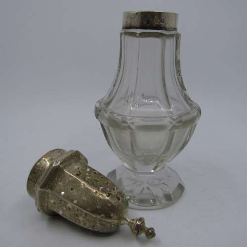 Castor sugar vessel with Sterling Silver top and ring