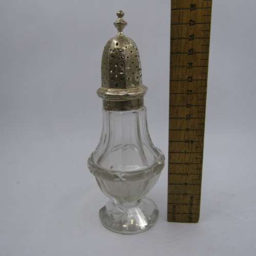 Castor sugar vessel with Sterling Silver top and ring