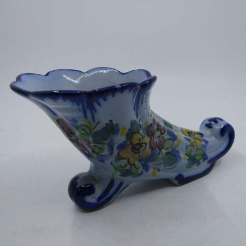 Italian vintage hand painted flower vase