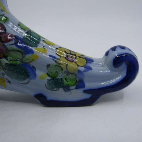 Italian vintage hand painted flower vase